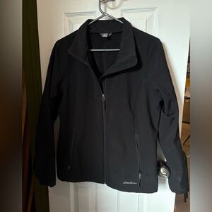 Eddie Bauer Black Fleece Lined Zip Jacket